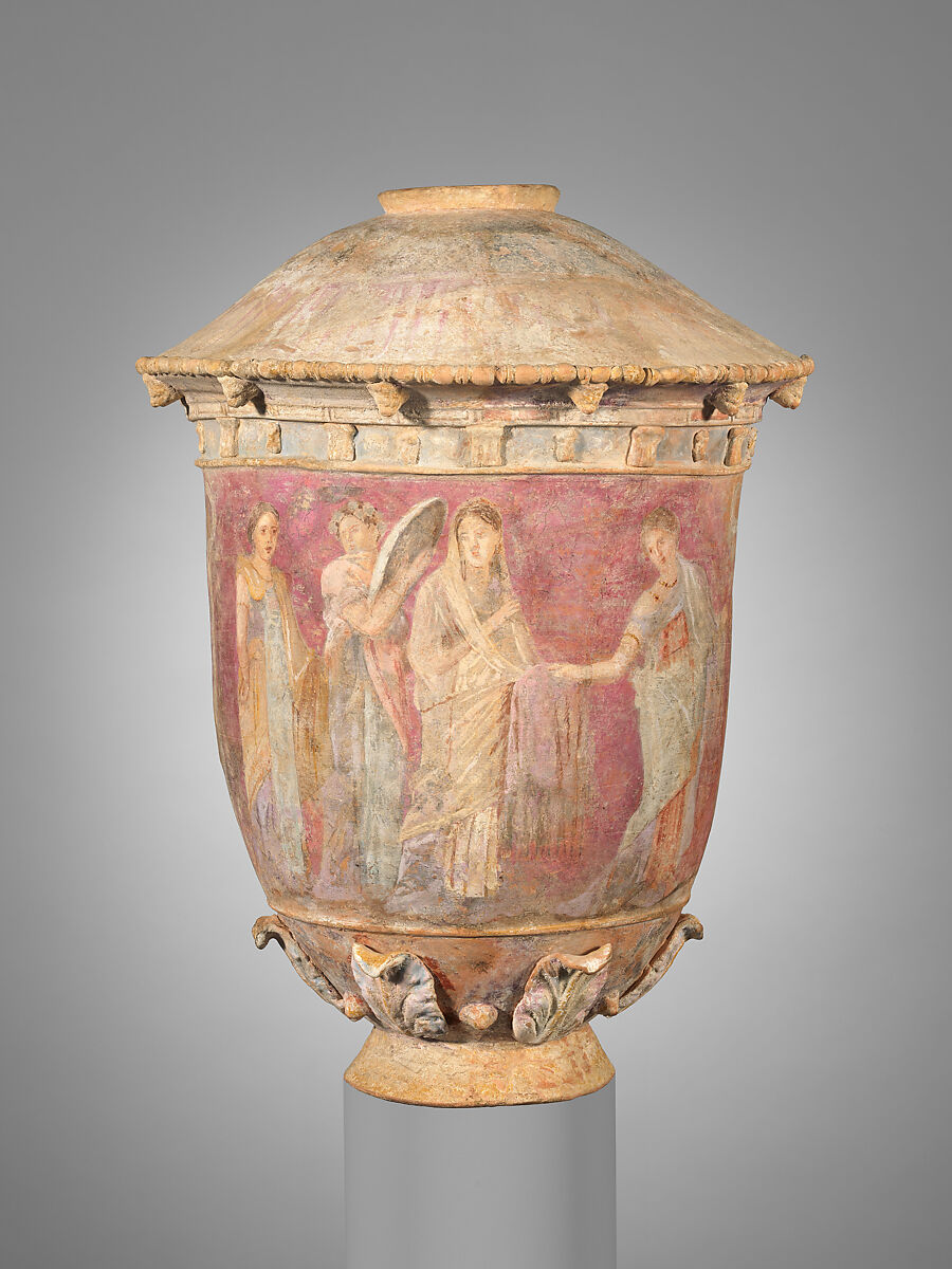 Terracotta vase, Terracotta, Greek, Sicilian, Centuripe