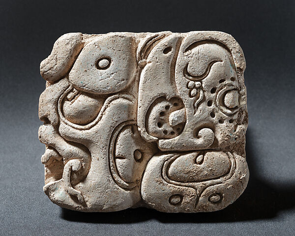 Glyph block, Stucco, Maya