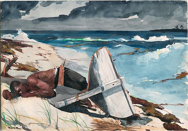 After the Hurricane, Bahamas, Winslow Homer, Watercolor and graphite on wove paper, American