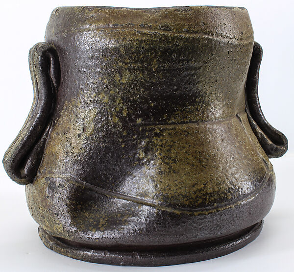 Freshwater Jar (Mizusashi), Stoneware with natural ash glaze (Bizen ware), Japan