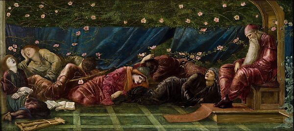 The King and His Court, Sir Edward Burne-Jones, Oil on canvas