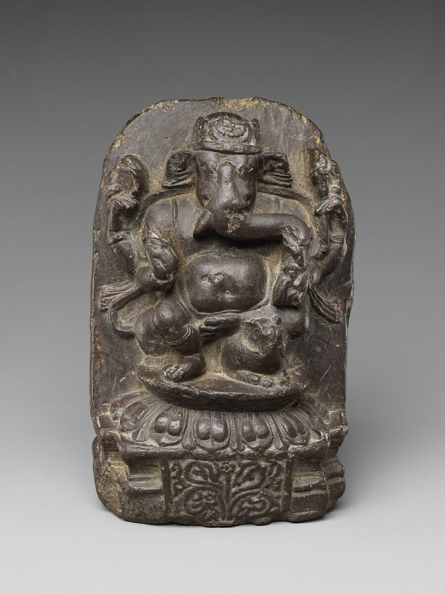 Seated Ganesha, Stone, India, Kashmir