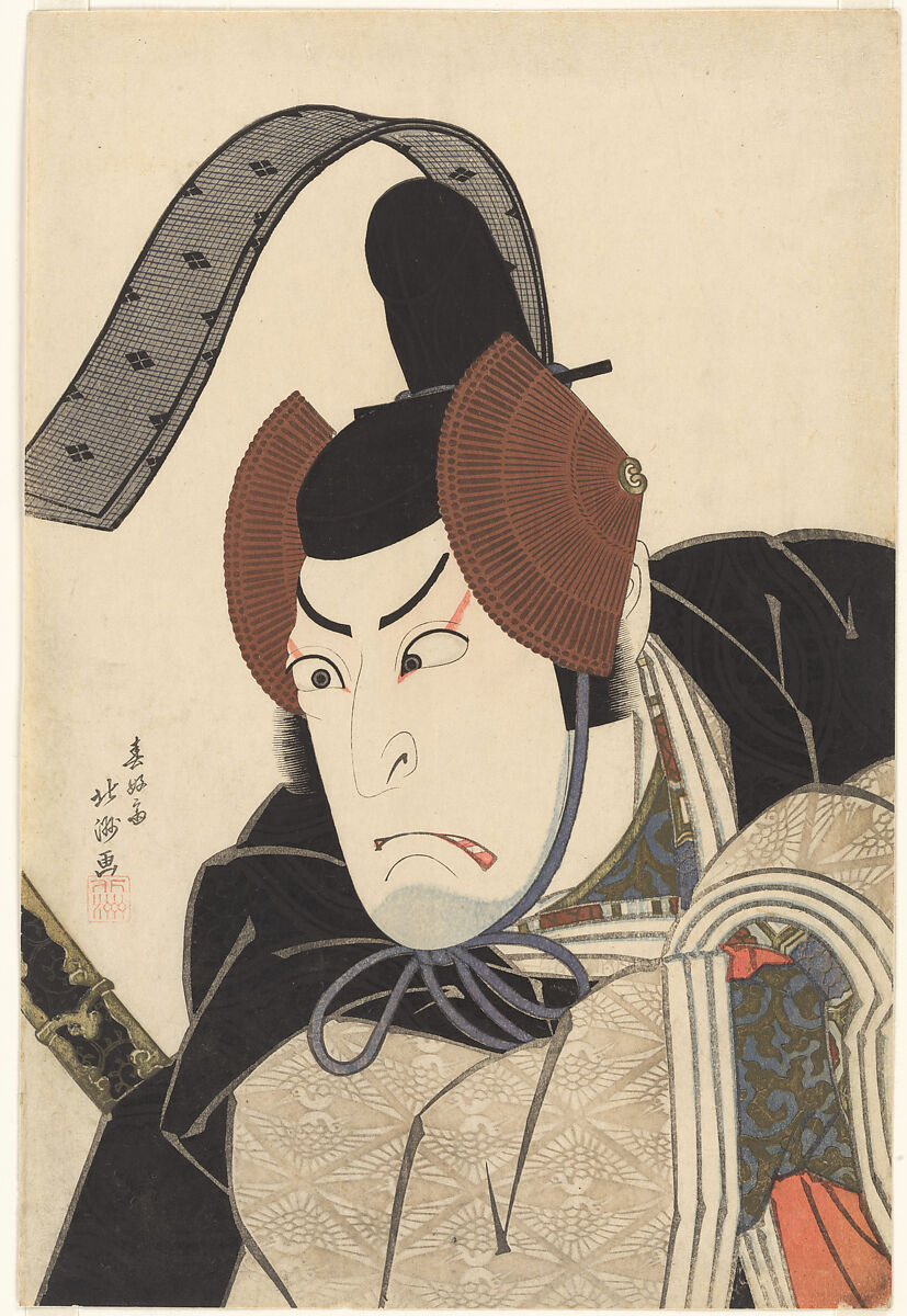 The Kabuki Actor Nakamura Utaemon III (Shikan) as Ishikawa Goemon, Shunkōsai Hokushū 春好斎北洲, Woodblock print (nishiki-e); ink and color on paper; vertical ōban, Japan