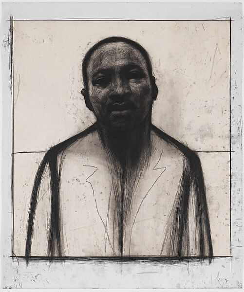 Martin Luther King, Jr., John Wilson, Etching and aquatint on chine collé