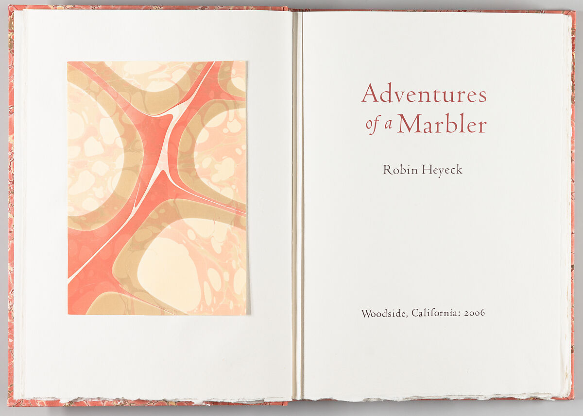 Robin Heyeck『Marbling at The Heyeck Press』限定150部 