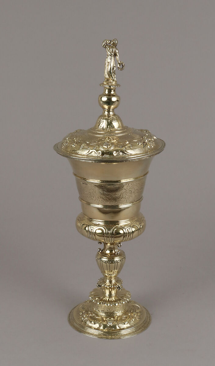 Cup with cover, Gilt silver