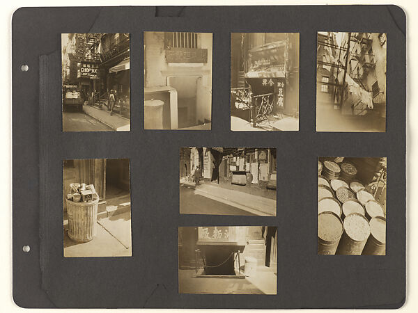 [Album Page: Chinatown, Mott Street Vicinity, Manhattan], Berenice Abbott, Gelatin silver prints