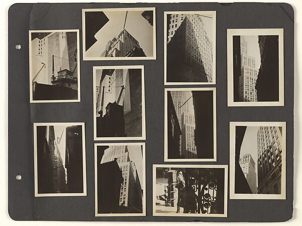 [Album Page 1: Financial District, Broadway and Wall Street Vicinity, Manhattan], Berenice Abbott, Gelatin silver prints