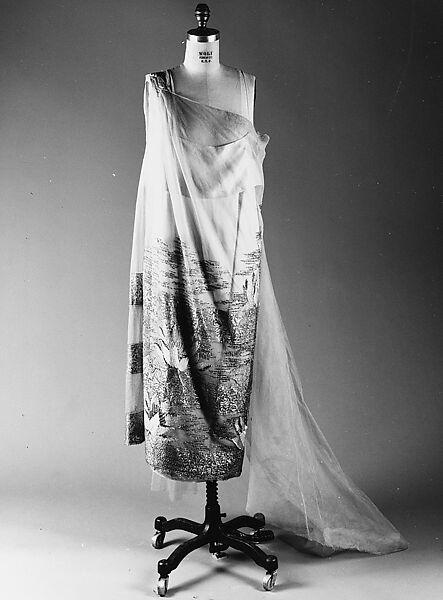 Evening dress, Callot Soeurs, silk, metallic thread, French