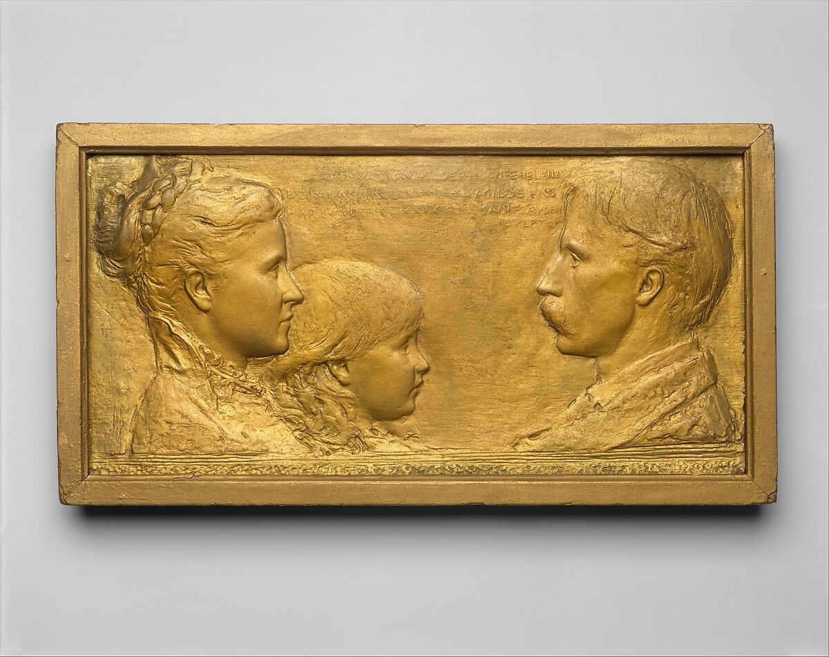 Richard Watson Gilder, Helena de Kay Gilder, and Rodman de Kay Gilder, Augustus Saint-Gaudens, Plaster, American