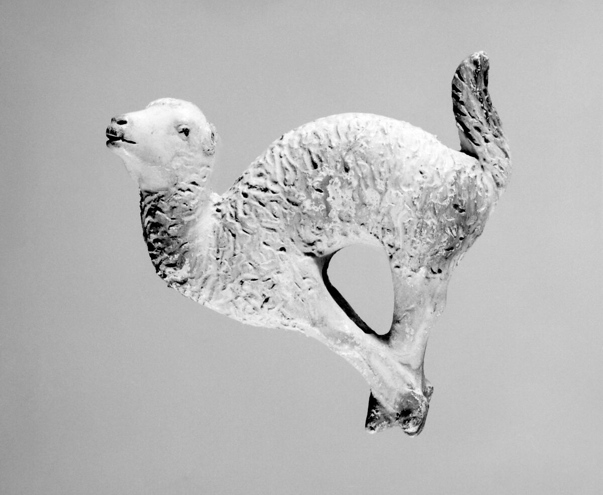 Lamb, Polychromed terracotta