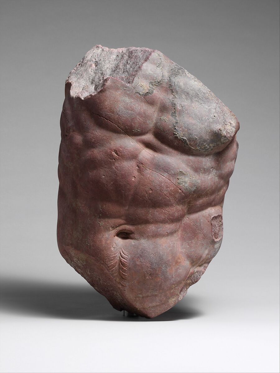 Rosso antico torso of a centaur, Marble, Rosso antico, Roman