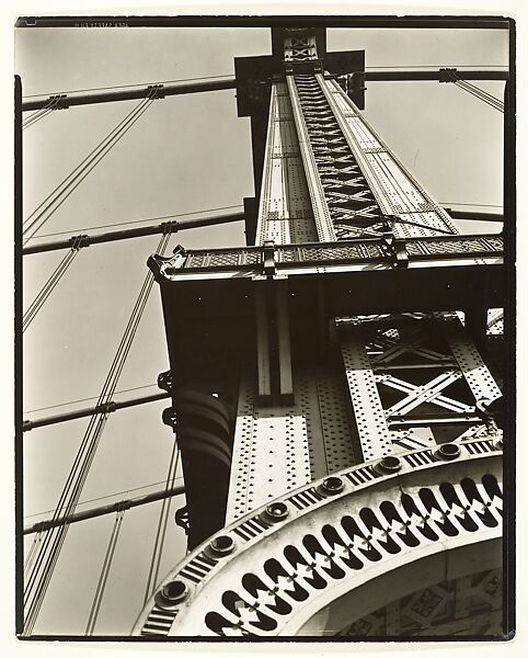 Manhattan Bridge, Looking Up, Berenice Abbott, Gelatin silver print