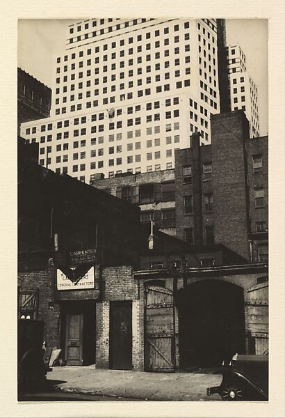 Chrysler Building with Old Houses, Paul Grotz, Gelatin silver print