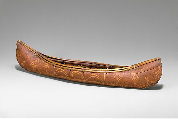 Canoe Model, Jo Polis, Birchbark, wood