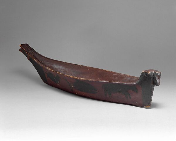 Canoe Model, Wood, pigment, Quinault