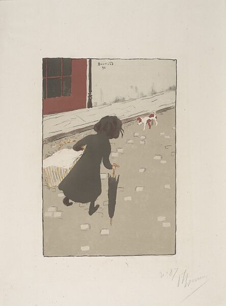 The Little Laundry Girl, Pierre Bonnard, Color lithograph