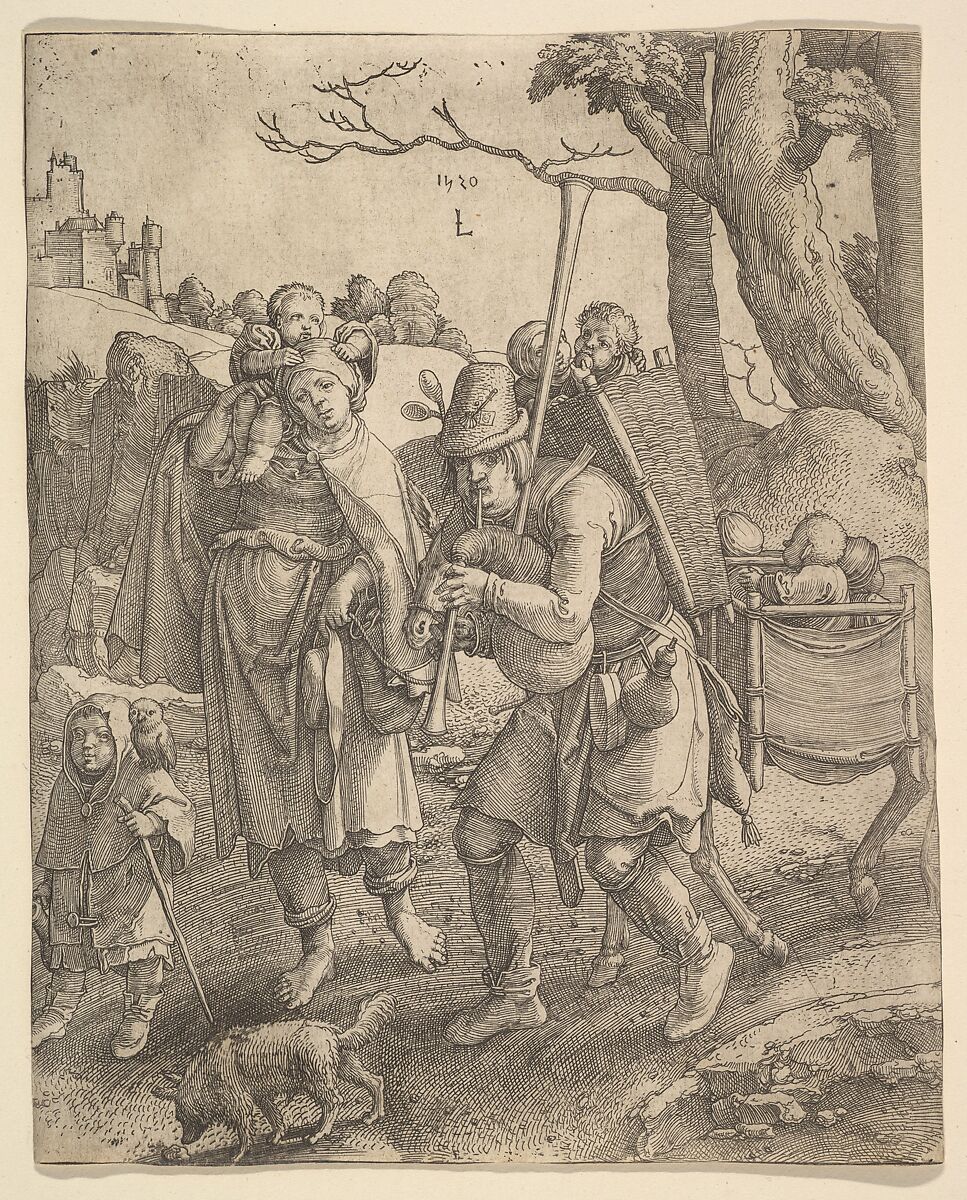 The Beggars (Eulenspiegel), Lucas van Leyden, Etching and engraving