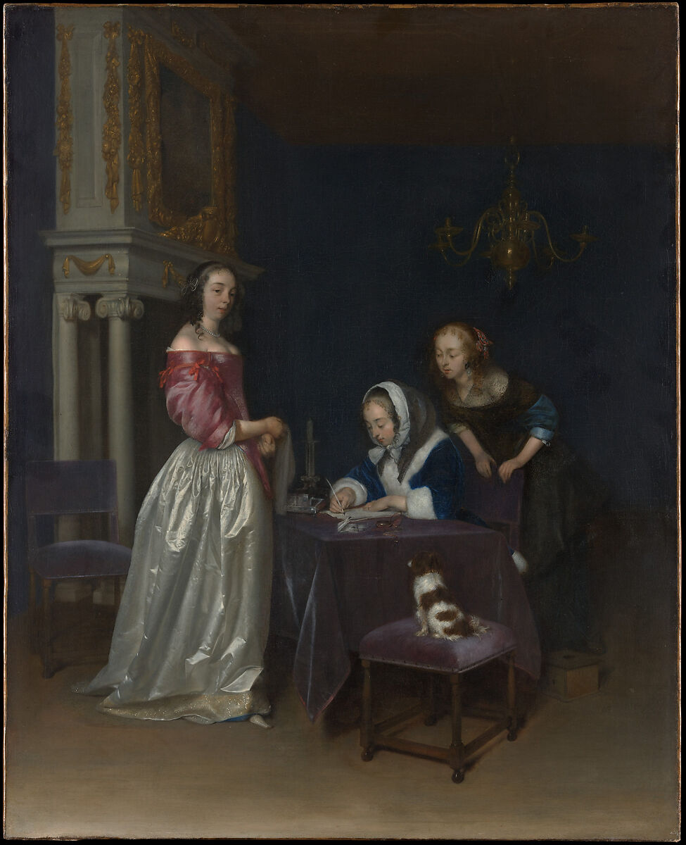 Curiosity, Gerard ter Borch the Younger, Oil on canvas