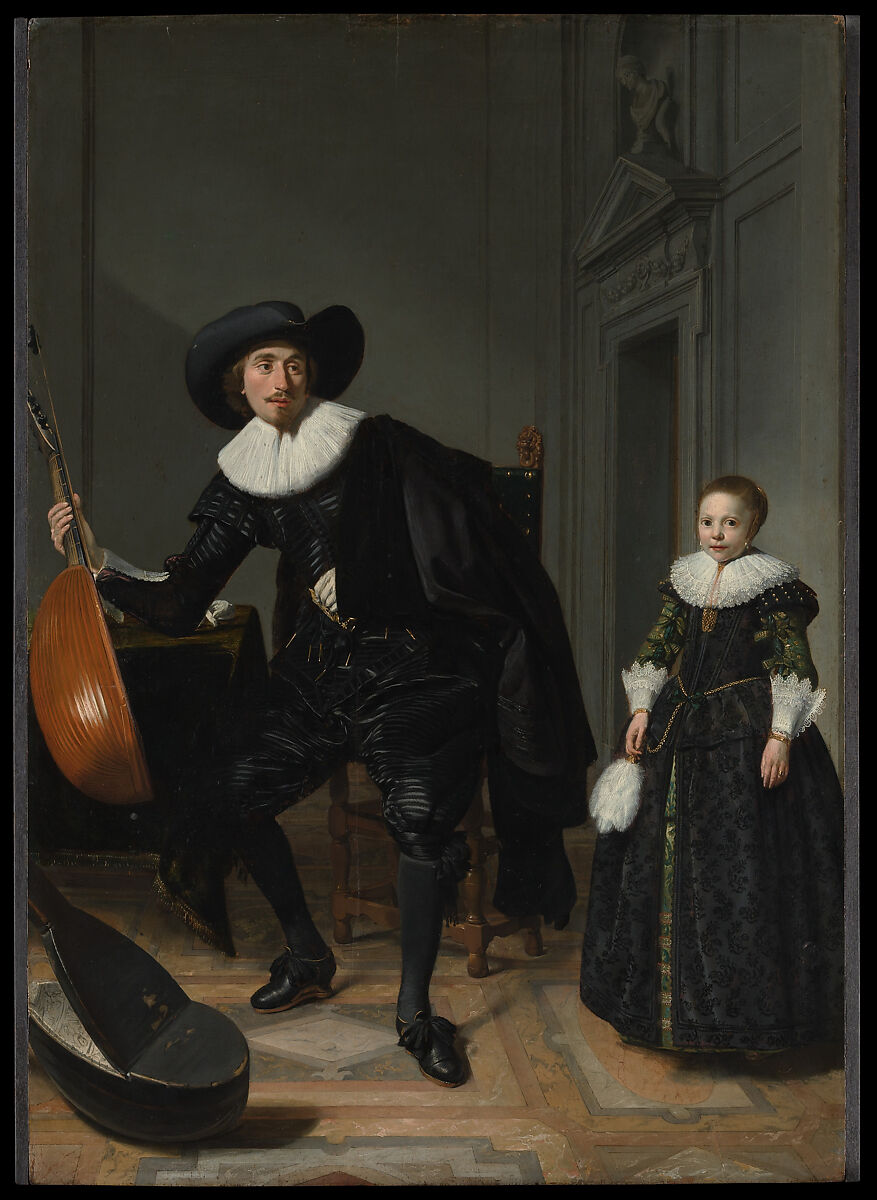 A Musician and His Daughter, Thomas de Keyser, Oil on wood