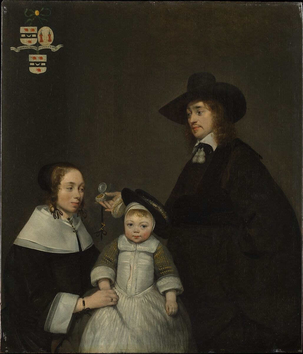 The Van Moerkerken Family, Gerard ter Borch the Younger, Oil on wood