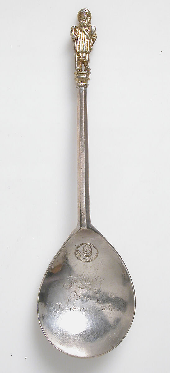 Apostle Spoon, Silver, partial gilt, British