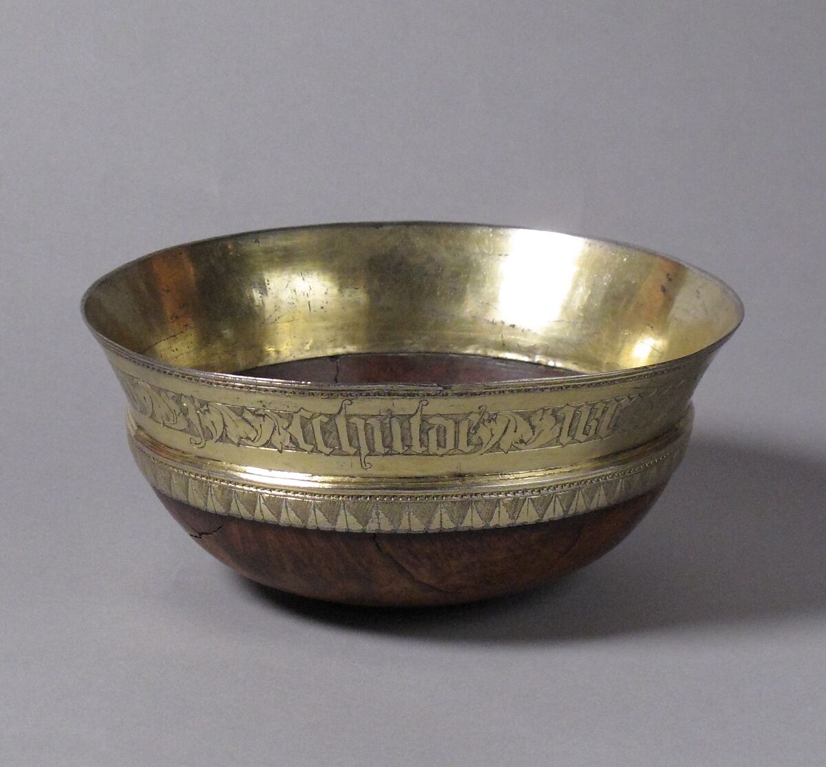 Drinking Bowl, Maple with silver-gilt mounts, British