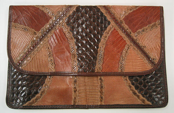 Purse, Carlos Falchi (American, born Brazil), leather, American 