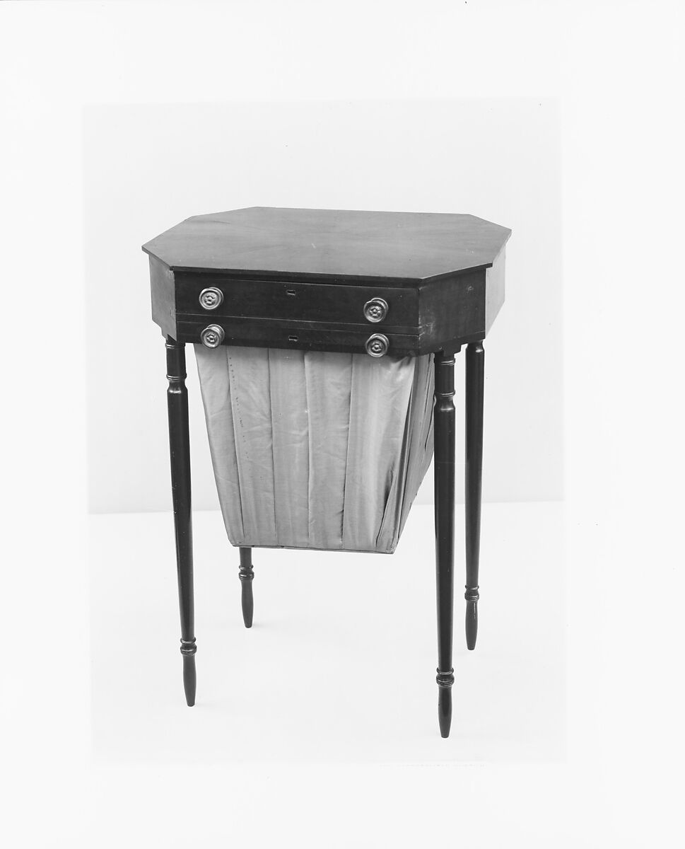 Worktable, Mahogany, mahogany and birch veneers with white pine, mahogany, American