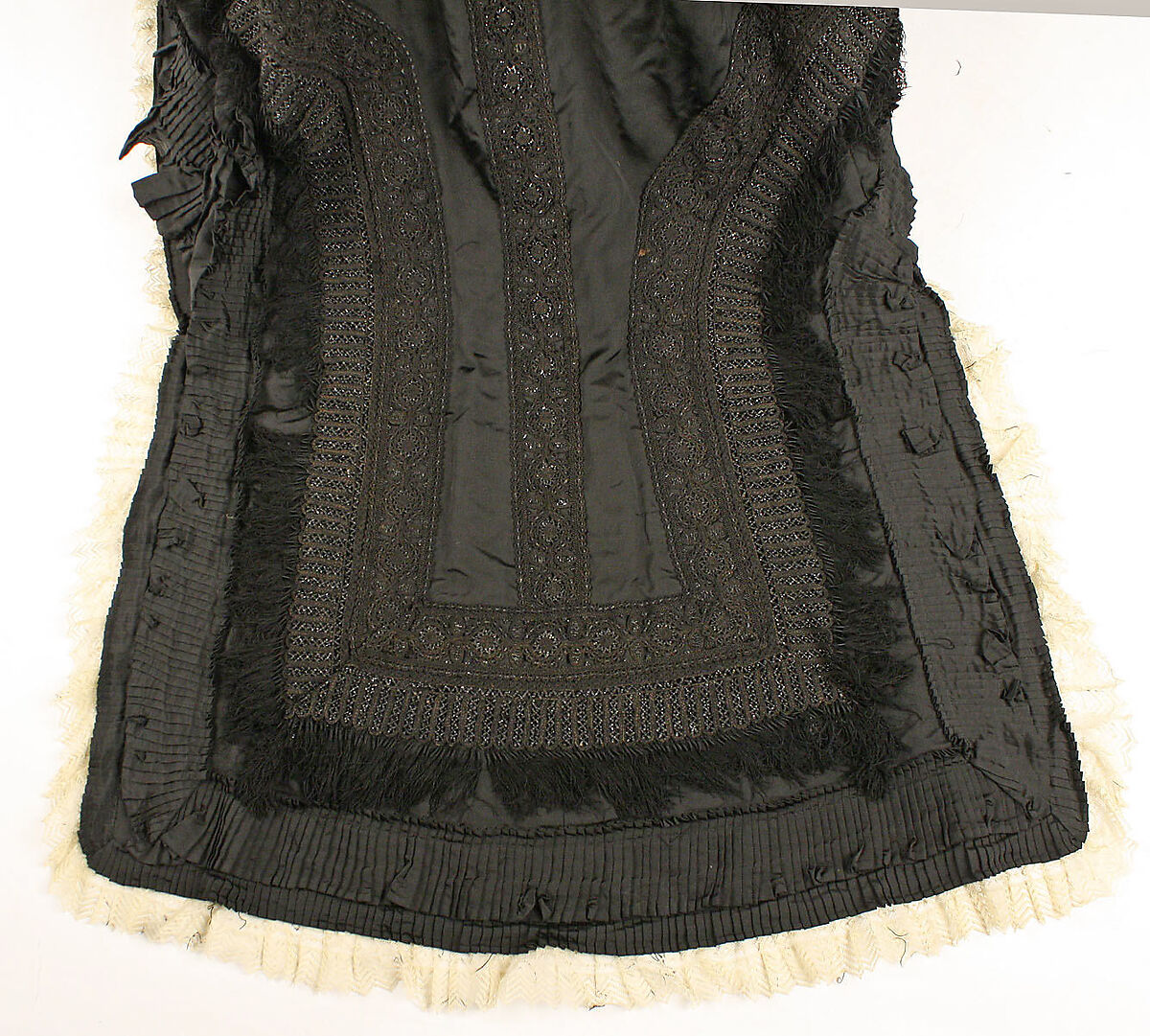 Tea gown, silk, beads, American