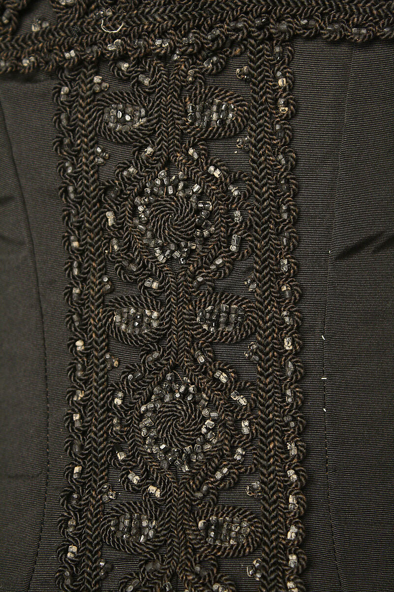 Tea gown, silk, beads, American