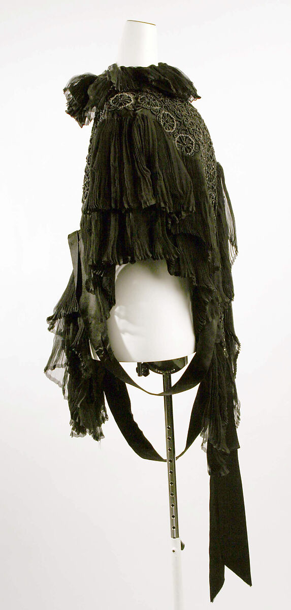 Mantle, silk, beads, American