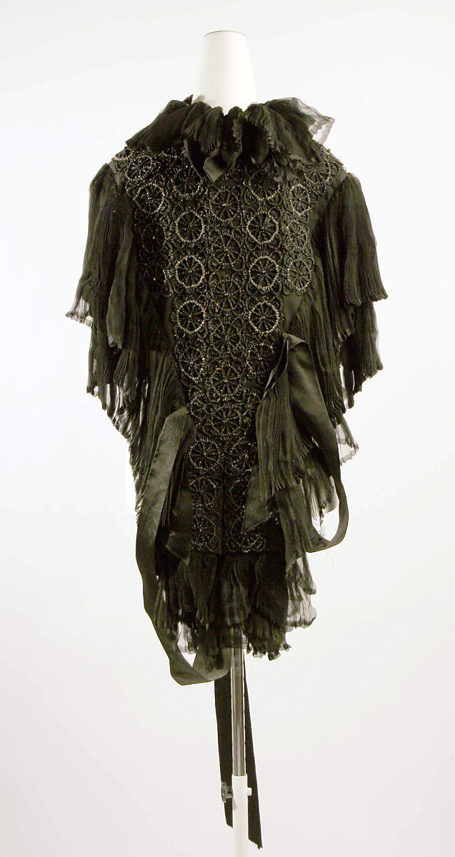 Mantle, silk, beads, American