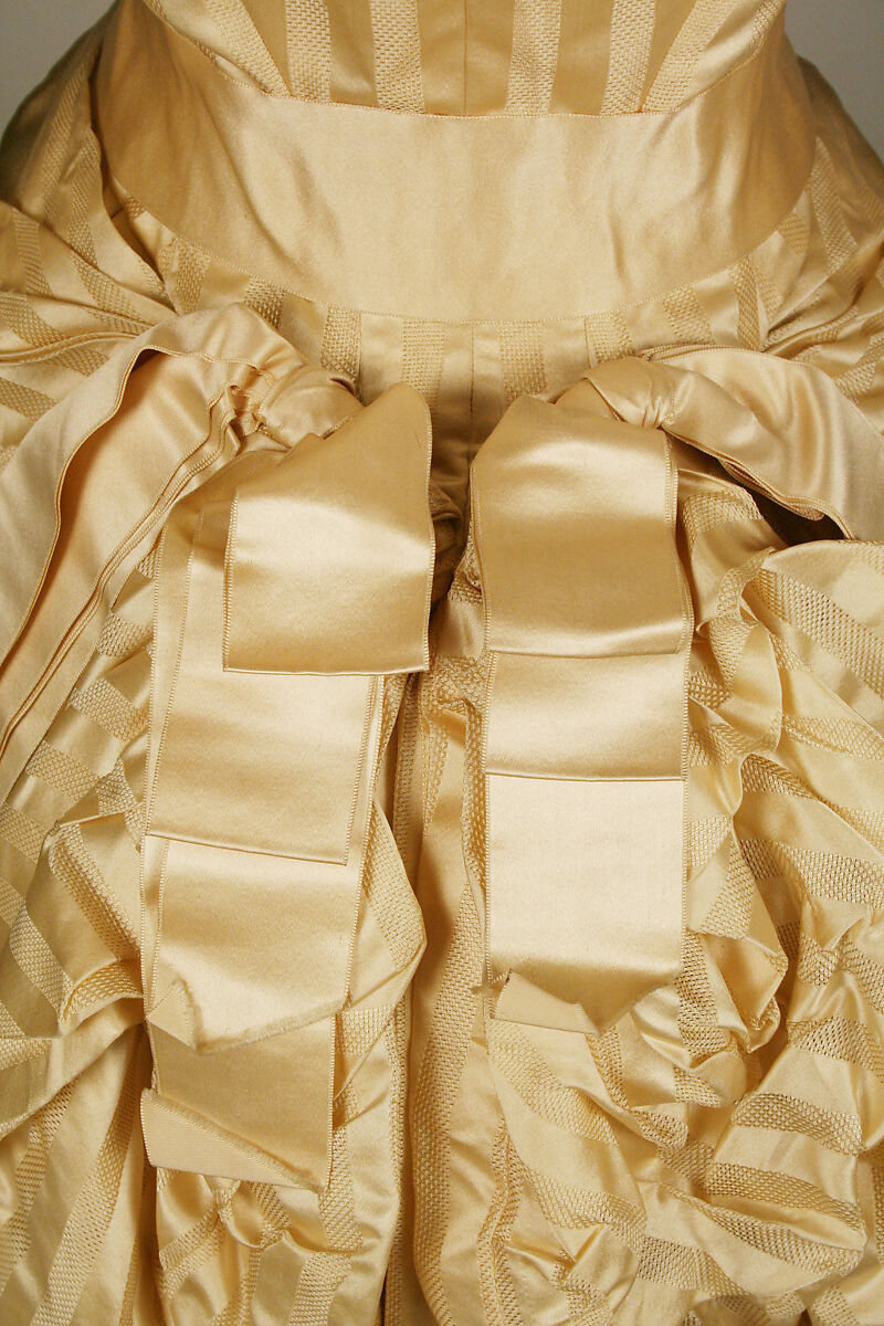 Dress, Mrs. C. Petterson, silk, metallic thread, beads, American