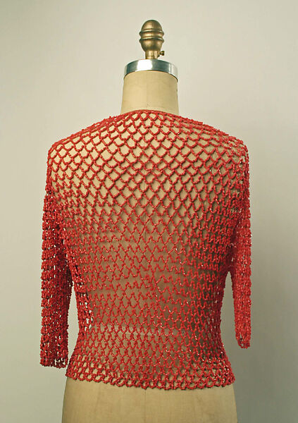 Blouse, beads, Italian