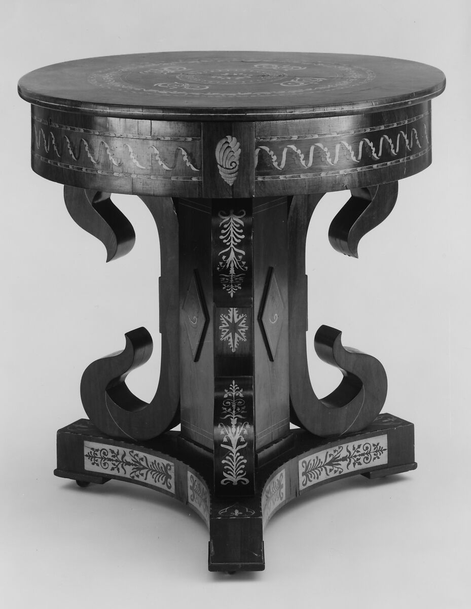 Sewing Table, Attributed to Peter Glass (1824–1895), Rosewood, American 