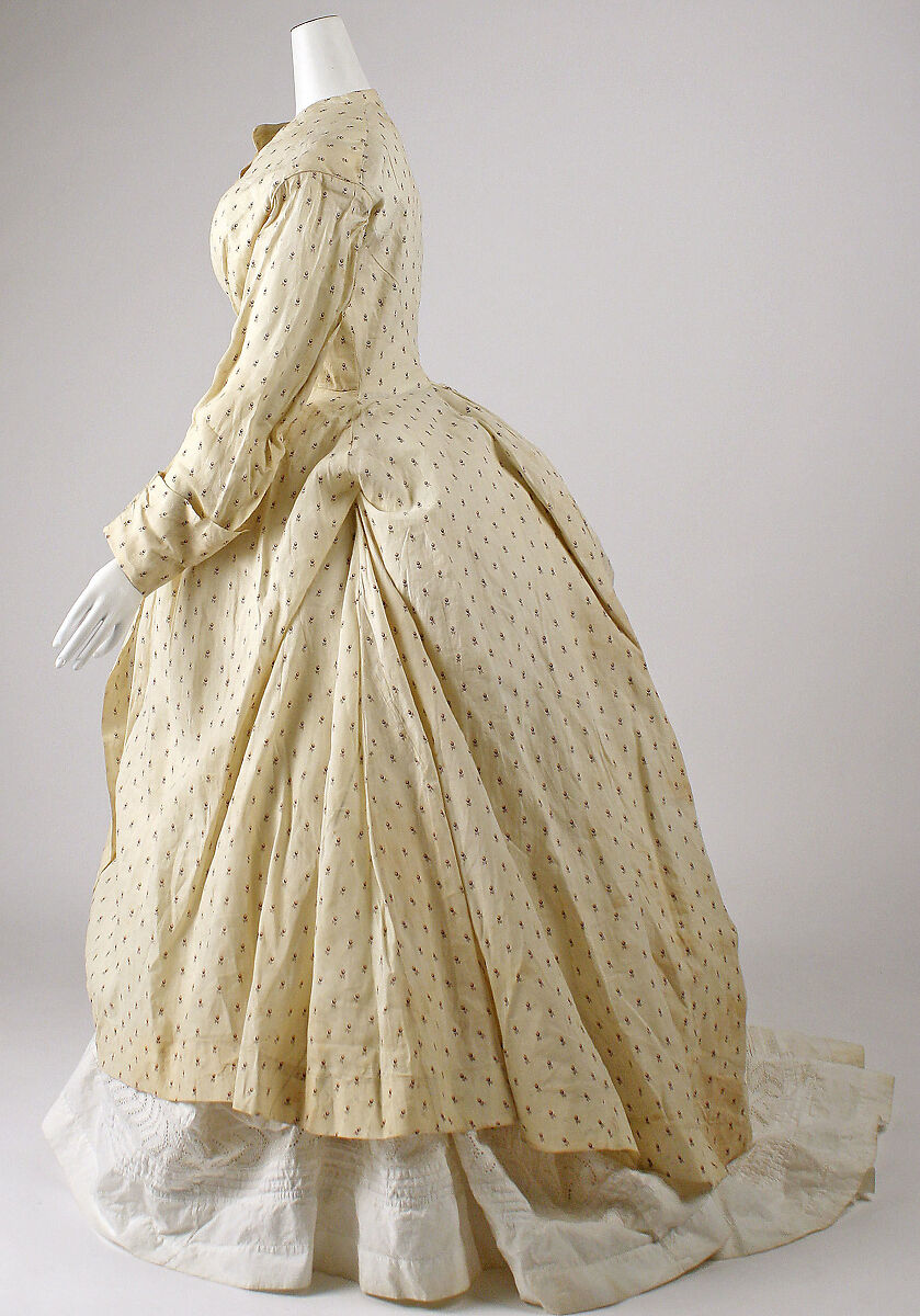 Robe à la Polonaise, linen, American