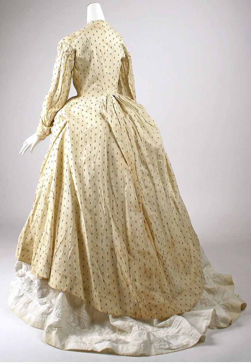 Robe à la Polonaise, linen, American