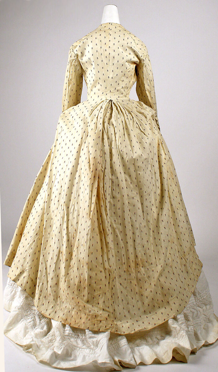 Robe à la Polonaise, linen, American