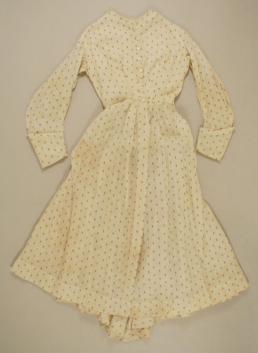 Robe à la Polonaise, linen, American