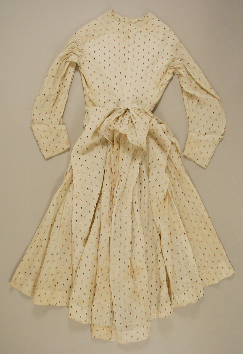 Robe à la Polonaise, linen, American