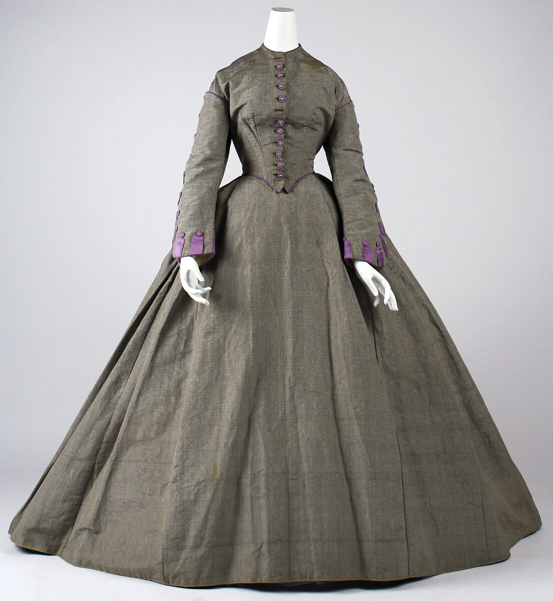 Afternoon dress, silk, American 