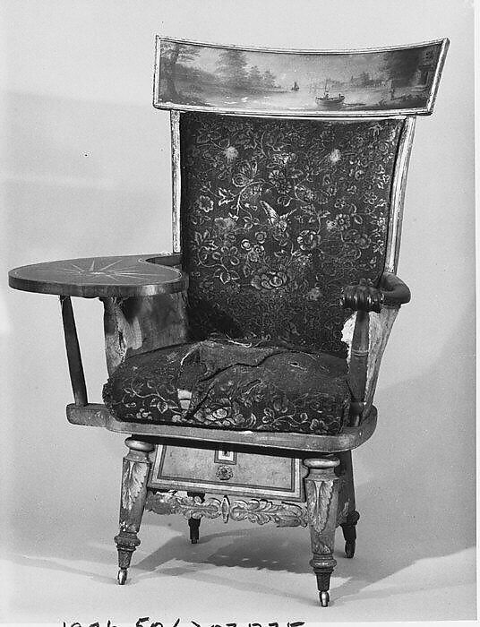 Writing Armchair, Mahogany, poplar, maple, American