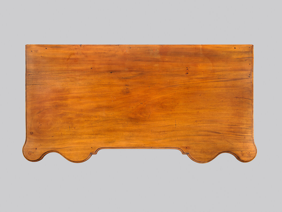 Writing Table, Mahogany, sweet gum, yellow pine, Atlantic white cedar, yellow poplar; brass, American