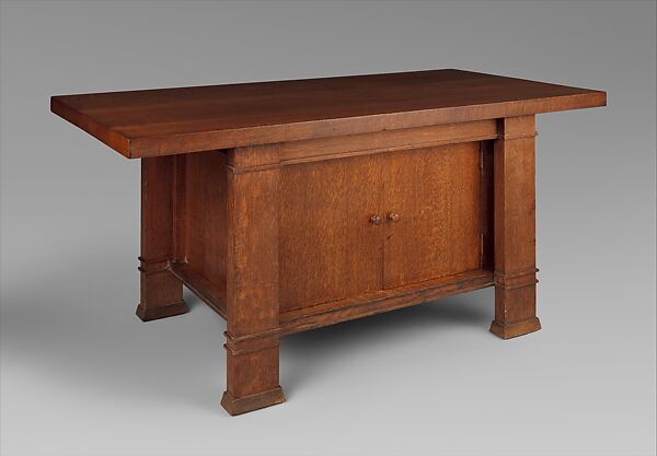 Table, Frank Lloyd Wright (American, Richland Center, Wisconsin 1867–1959 Phoenix, Arizona), Oak, American