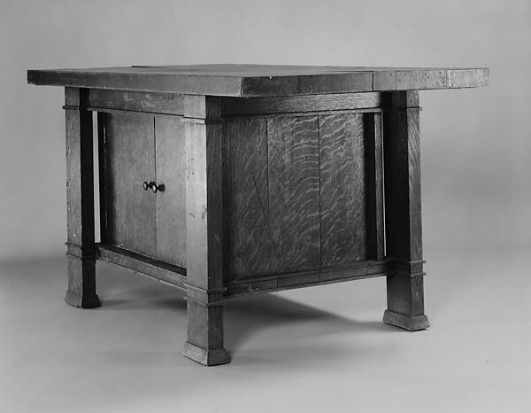 Table, Frank Lloyd Wright (American, Richland Center, Wisconsin 1867–1959 Phoenix, Arizona), Oak, American