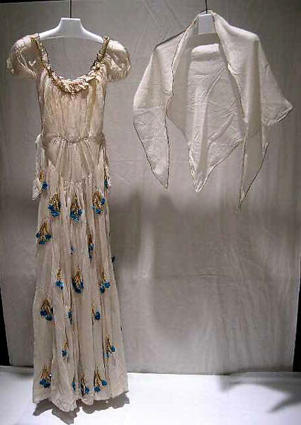 Evening dress, Mr. Omar Kiam, wool, silk, American 