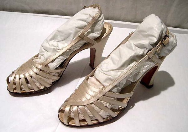 Shoes, Ansonia de Luxe, Satin, American 