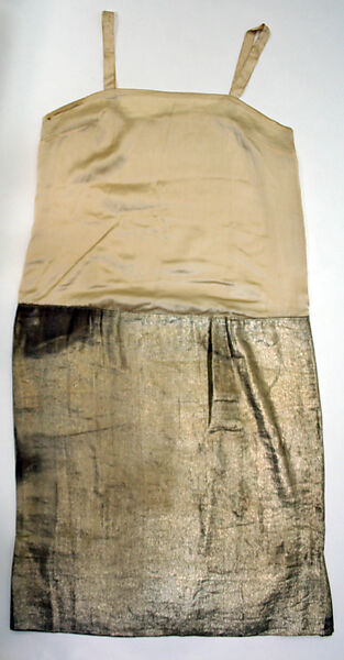 Dress, Edward Molyneux (French (born England), London 1891–1974 Monte Carlo), metallic thread, silk, French