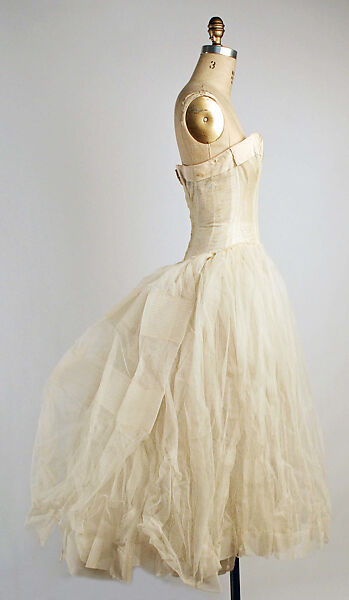 Evening underdress, House of Dior (French, founded 1946), silk, cotton, rayon, synthetic fiber, French